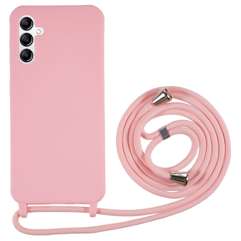 For Samsung Galaxy A14 5G TPU Protective Phone Case Fall-proof Back Cover with Lanyard