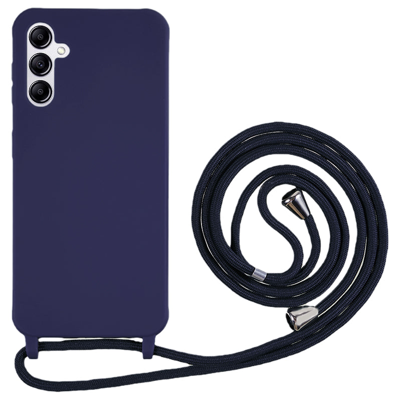 For Samsung Galaxy A14 5G TPU Protective Phone Case Fall-proof Back Cover with Lanyard