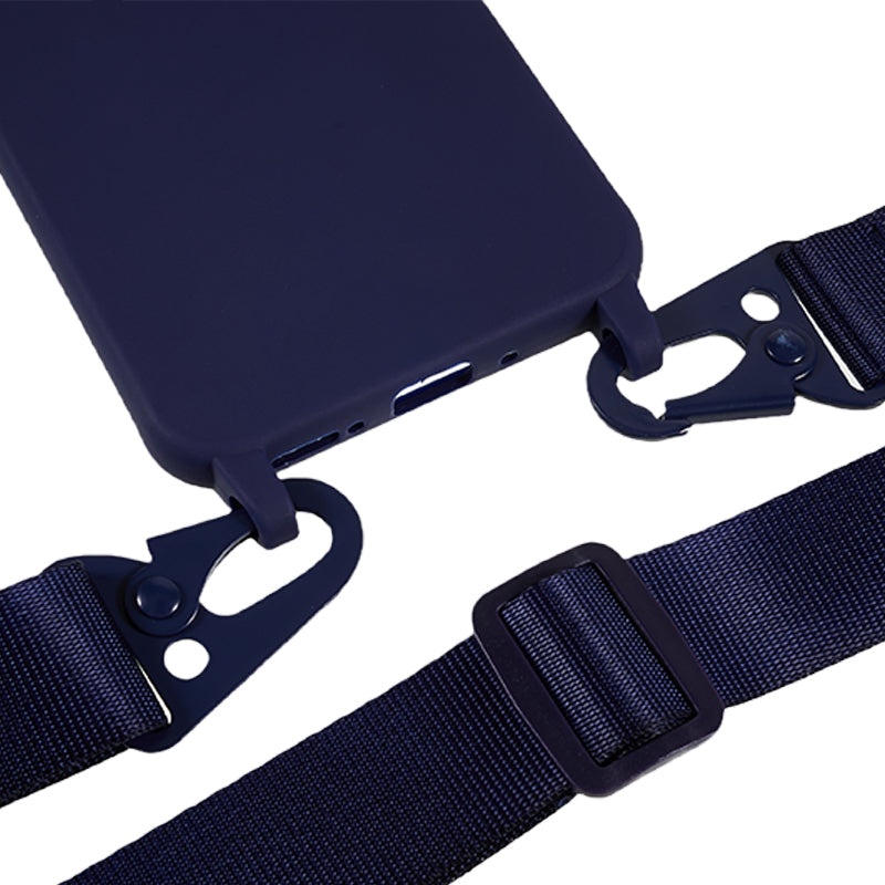 For Samsung Galaxy A54 5G Soft TPU Case Matte Finish Phone Protector with Wide Lanyard