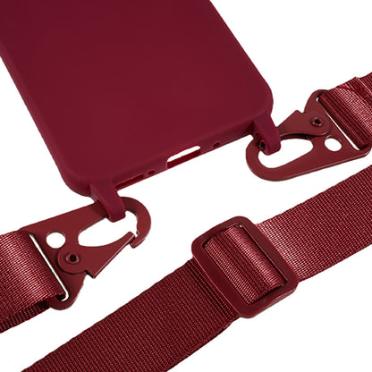 For Samsung Galaxy A54 5G Soft TPU Case Matte Finish Phone Protector with Wide Lanyard