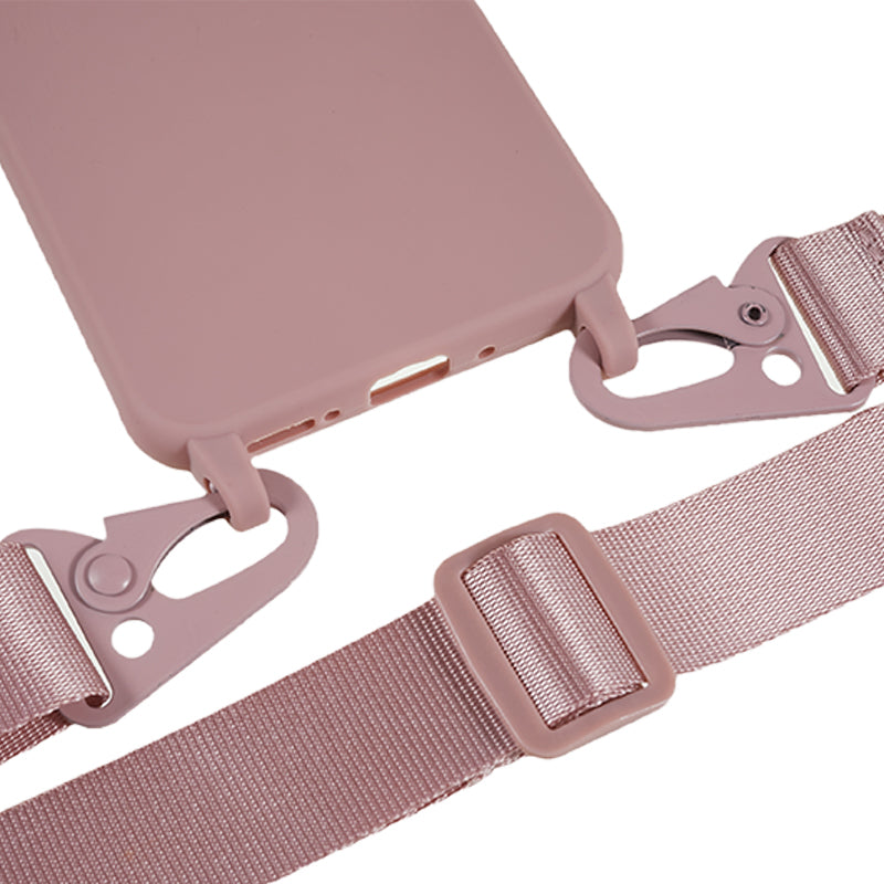 For Samsung Galaxy A54 5G Soft TPU Case Matte Finish Phone Protector with Wide Lanyard