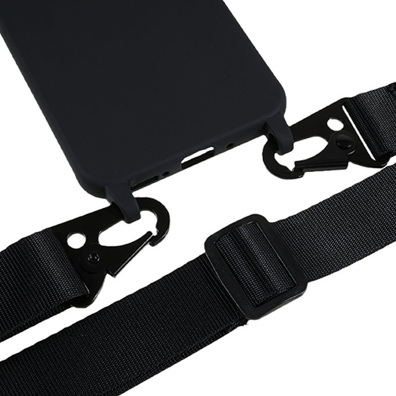 For Samsung Galaxy A54 5G Soft TPU Case Matte Finish Phone Protector with Wide Lanyard