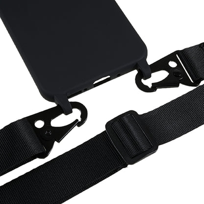For Samsung Galaxy A54 5G Soft TPU Case Matte Finish Phone Protector with Wide Lanyard