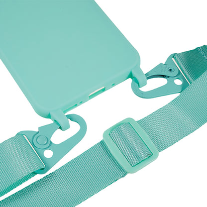 For Samsung Galaxy A54 5G Soft TPU Case Matte Finish Phone Protector with Wide Lanyard