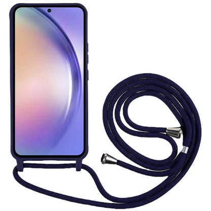 For Samsung Galaxy A54 5G TPU Crossbody Case Shockproof Non-Slip Slim Thin Phone Cover with Lanyard