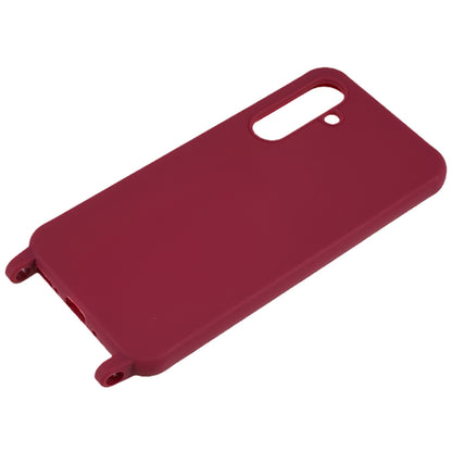For Samsung Galaxy A54 5G TPU Crossbody Case Shockproof Non-Slip Slim Thin Phone Cover with Lanyard