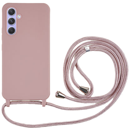 For Samsung Galaxy A54 5G TPU Crossbody Case Shockproof Non-Slip Slim Thin Phone Cover with Lanyard