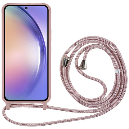 For Samsung Galaxy A54 5G TPU Crossbody Case Shockproof Non-Slip Slim Thin Phone Cover with Lanyard