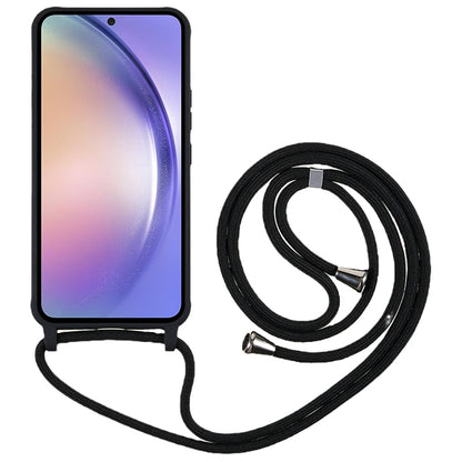 For Samsung Galaxy A54 5G TPU Crossbody Case Shockproof Non-Slip Slim Thin Phone Cover with Lanyard