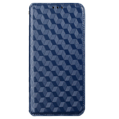 For Nokia G22 PU Leather Wallet Stand Phone Cover Rhombus Pattern Imprinted Phone Case