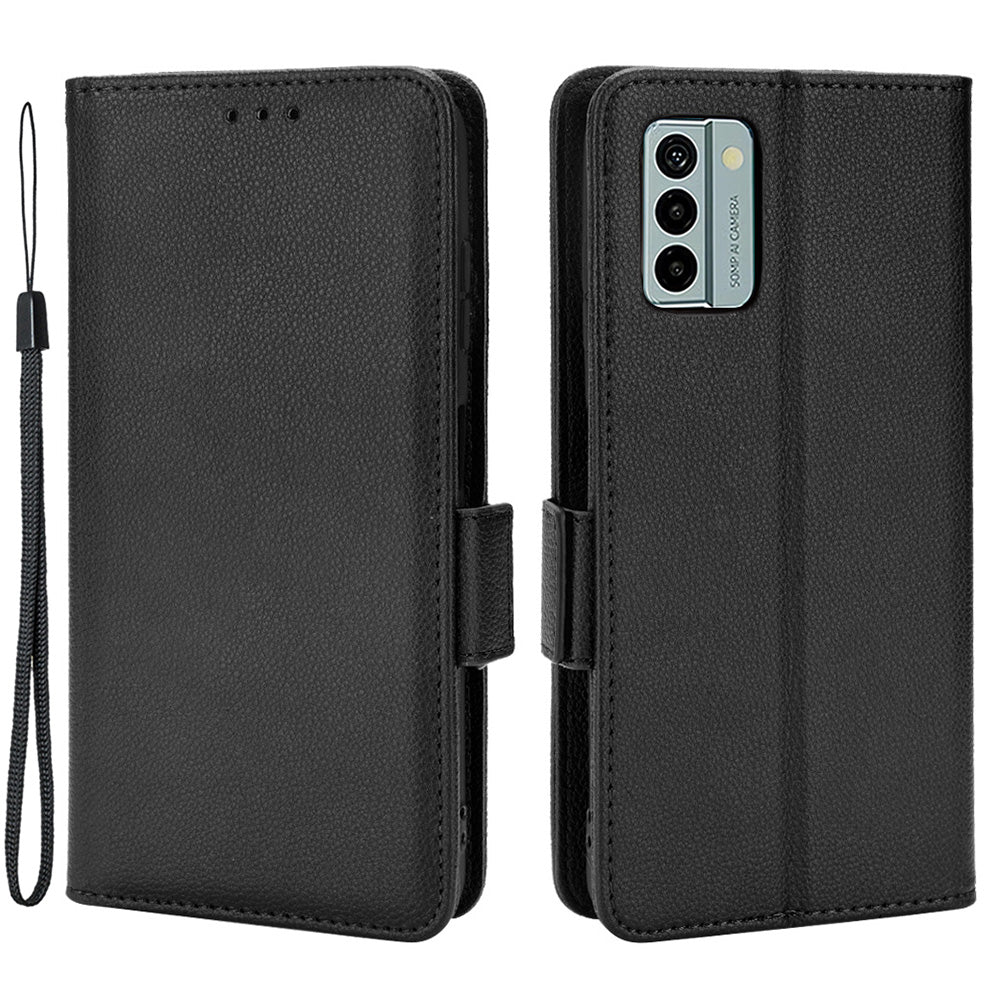 Litchi Texture Phone Case for Nokia G22 , PU Leather Wallet Stand Phone Cover