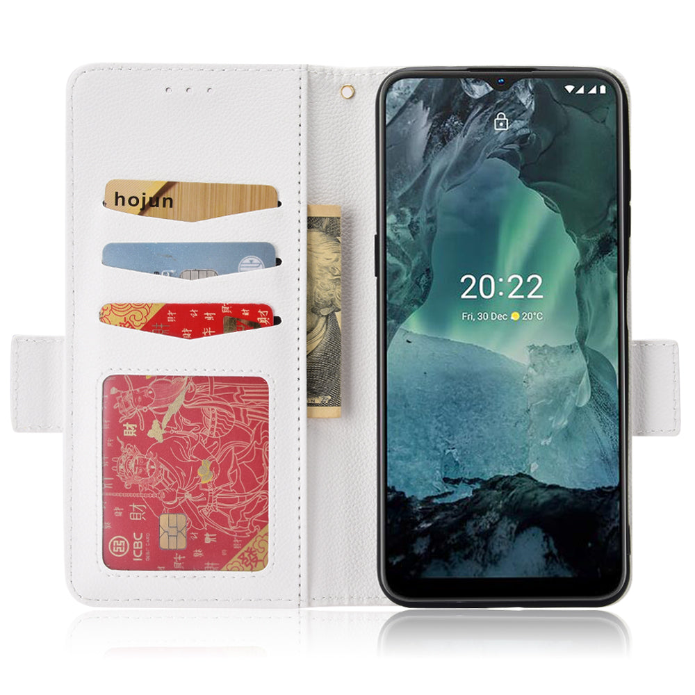 Litchi Texture Phone Case for Nokia G22 , PU Leather Wallet Stand Phone Cover
