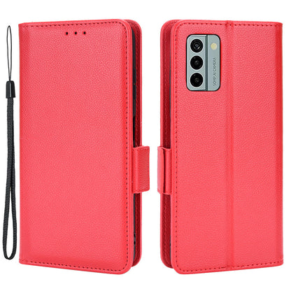 Litchi Texture Phone Case for Nokia G22 , PU Leather Wallet Stand Phone Cover