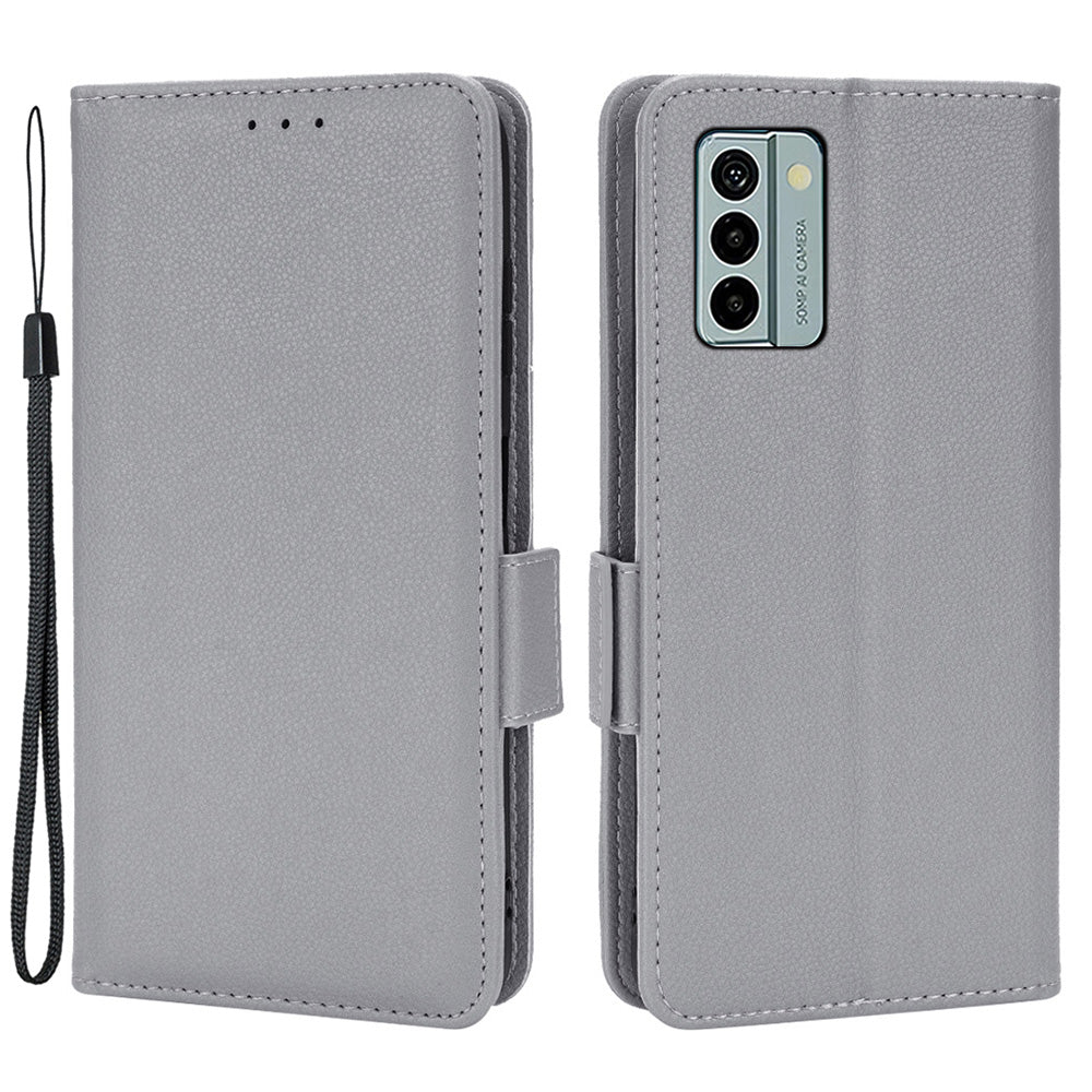Litchi Texture Phone Case for Nokia G22 , PU Leather Wallet Stand Phone Cover