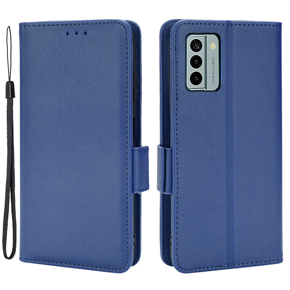 Litchi Texture Phone Case for Nokia G22 , PU Leather Wallet Stand Phone Cover