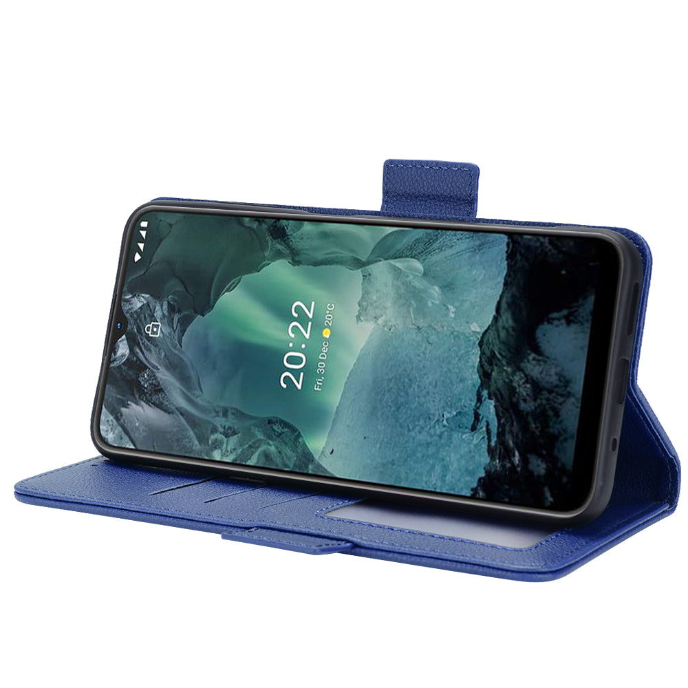 Litchi Texture Phone Case for Nokia G22 , PU Leather Wallet Stand Phone Cover