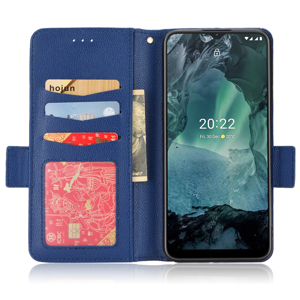 Litchi Texture Phone Case for Nokia G22 , PU Leather Wallet Stand Phone Cover