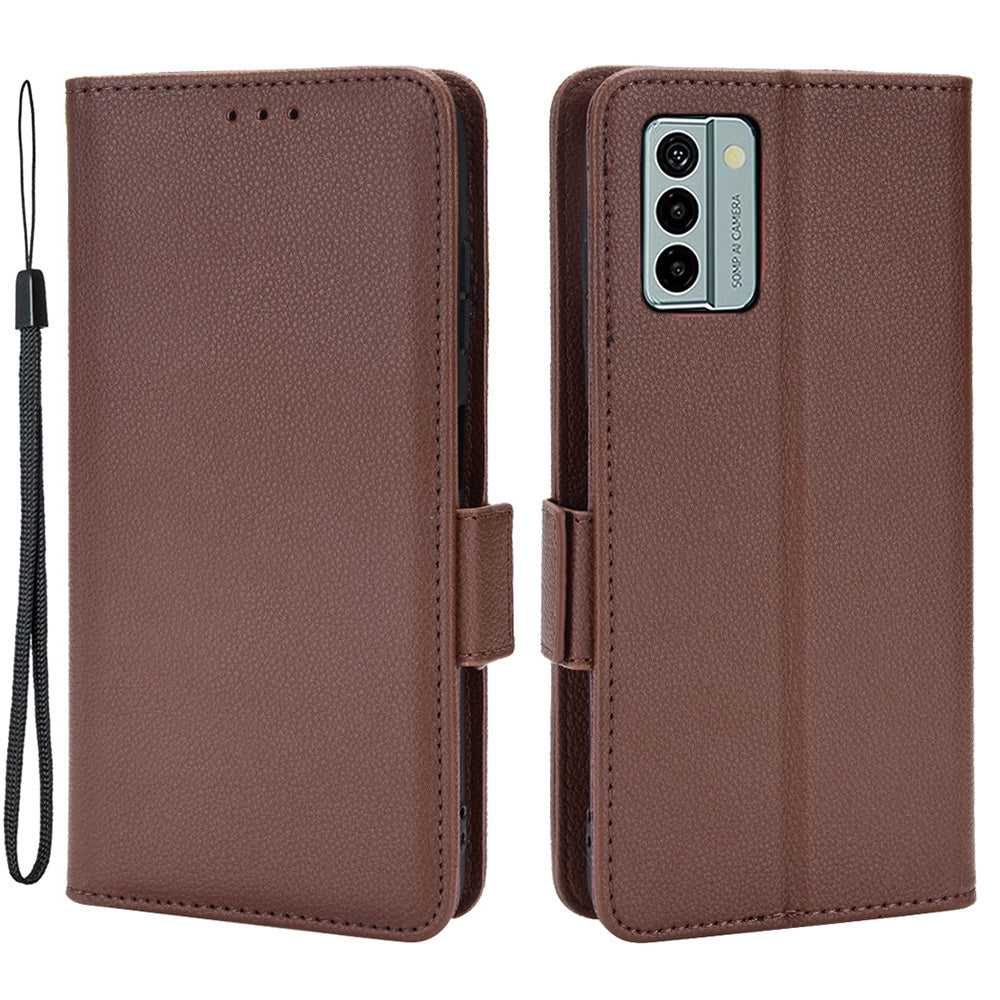 Litchi Texture Phone Case for Nokia G22 , PU Leather Wallet Stand Phone Cover