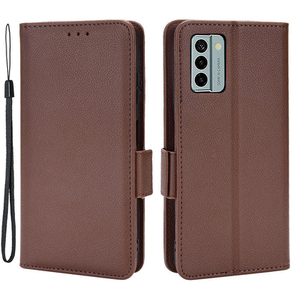 Litchi Texture Phone Case for Nokia G22 , PU Leather Wallet Stand Phone Cover