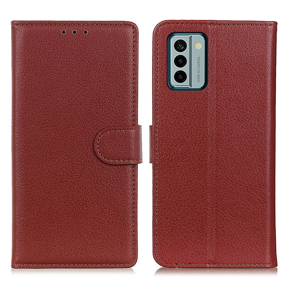 For Nokia G22 Wallet PU Leather Phone Case Stand Litchi Texture Cell Phone Cover