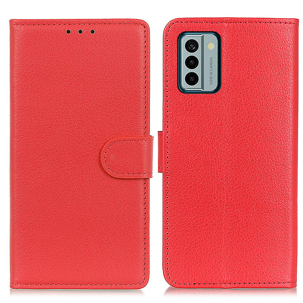 For Nokia G22 Wallet PU Leather Phone Case Stand Litchi Texture Cell Phone Cover