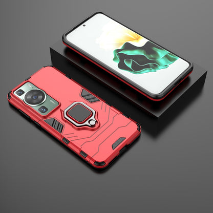 For Huawei P60/P60 Pro Phone Case TPU+PC Shockproof Cover with Ring Holder Kickstand