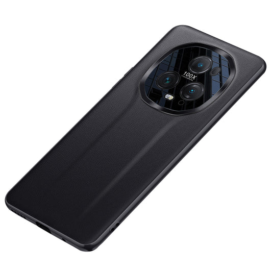 For Honor Magic5 Ultimate 5G PU Leather Coated TPU+PC Phone Case with Metal Lens Protector (2nd Gen)