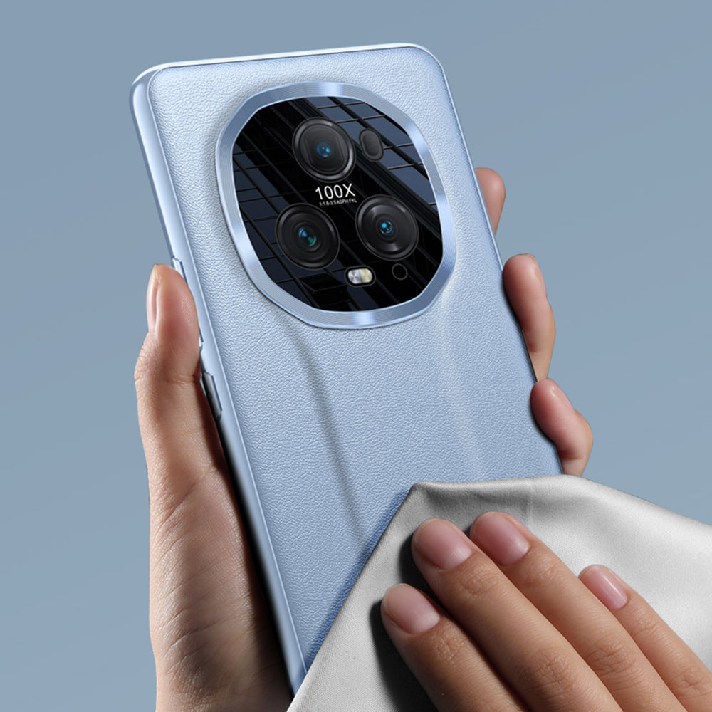 For Honor Magic5 Ultimate 5G PU Leather Coated TPU+PC Phone Case with Metal Lens Protector (2nd Gen)