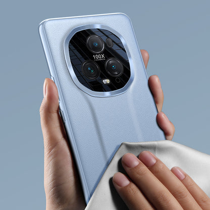 For Honor Magic5 Ultimate 5G PU Leather Coated TPU+PC Phone Case with Metal Lens Protector (2nd Gen)