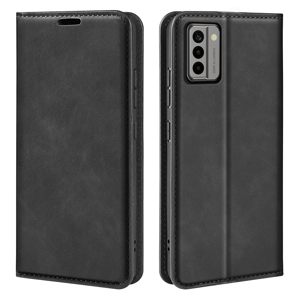 For Nokia G22 4G Magnetic Auto Closing Skin-touch Protective Shell Leather Stand Wallet Phone Case