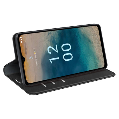For Nokia G22 4G Magnetic Auto Closing Skin-touch Protective Shell Leather Stand Wallet Phone Case