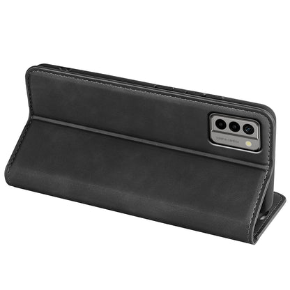 For Nokia G22 4G Magnetic Auto Closing Skin-touch Protective Shell Leather Stand Wallet Phone Case