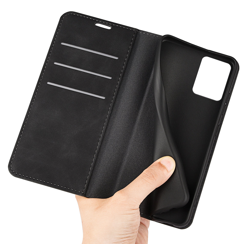For Nokia G22 4G Magnetic Auto Closing Skin-touch Protective Shell Leather Stand Wallet Phone Case