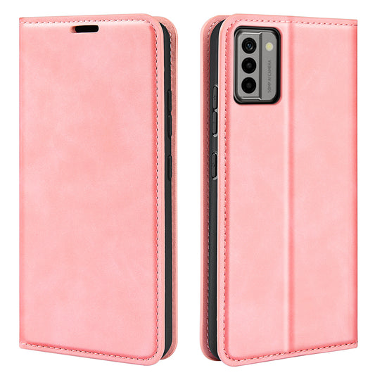 For Nokia G22 4G Magnetic Auto Closing Skin-touch Protective Shell Leather Stand Wallet Phone Case