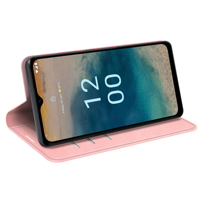 For Nokia G22 4G Magnetic Auto Closing Skin-touch Protective Shell Leather Stand Wallet Phone Case