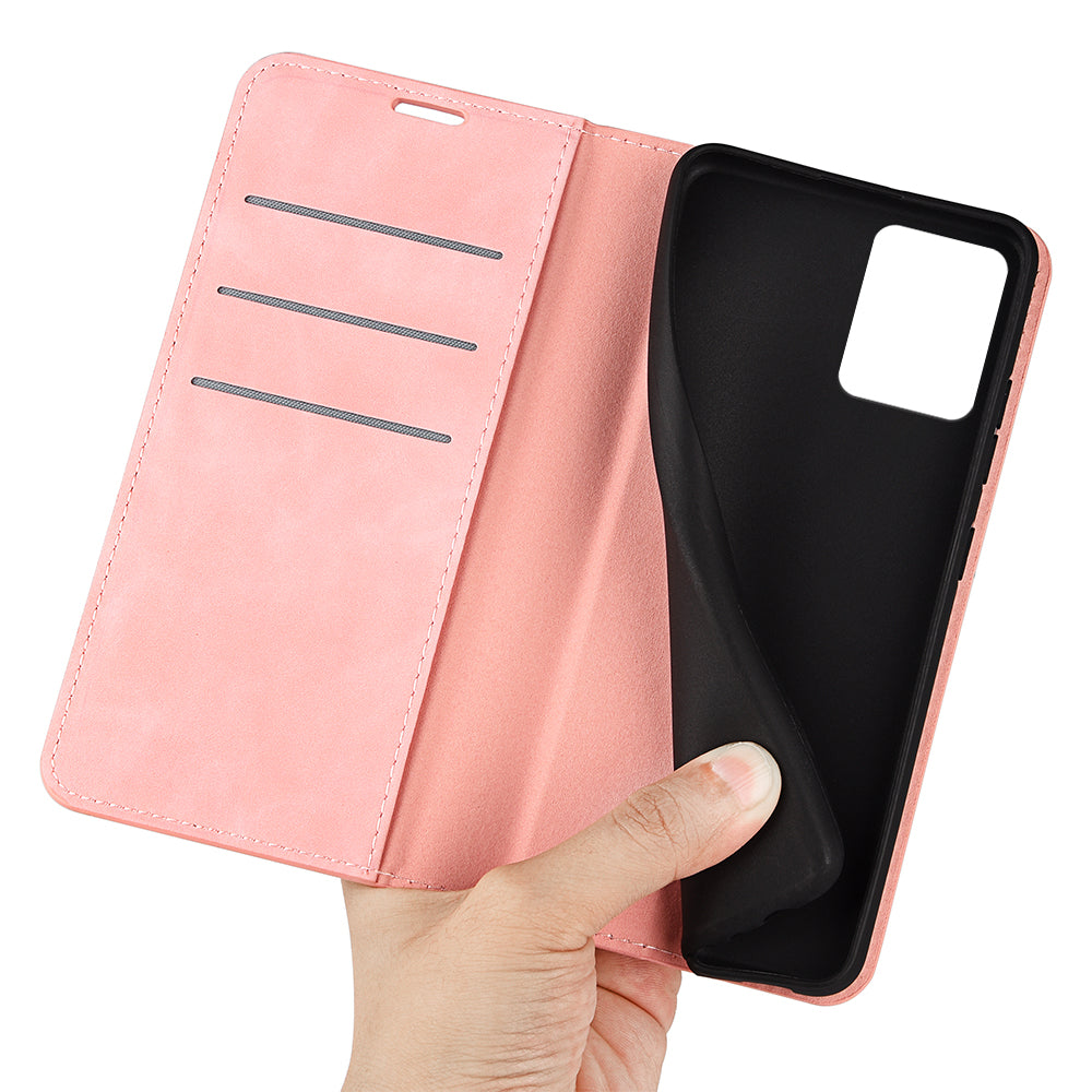 For Nokia G22 4G Magnetic Auto Closing Skin-touch Protective Shell Leather Stand Wallet Phone Case