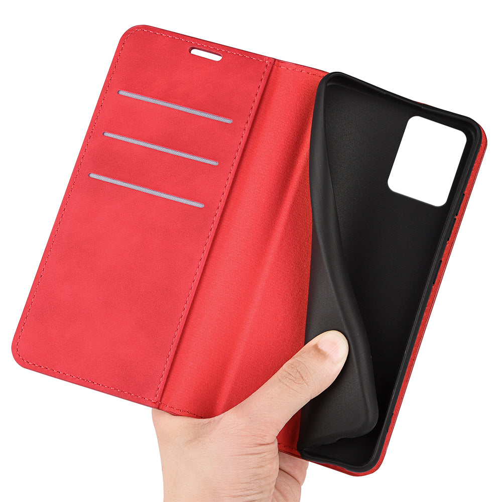 For Nokia G22 4G Magnetic Auto Closing Skin-touch Protective Shell Leather Stand Wallet Phone Case