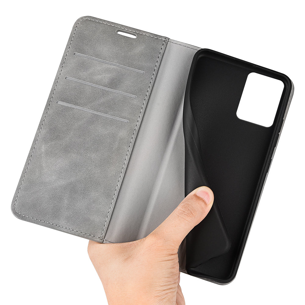 For Nokia G22 4G Magnetic Auto Closing Skin-touch Protective Shell Leather Stand Wallet Phone Case