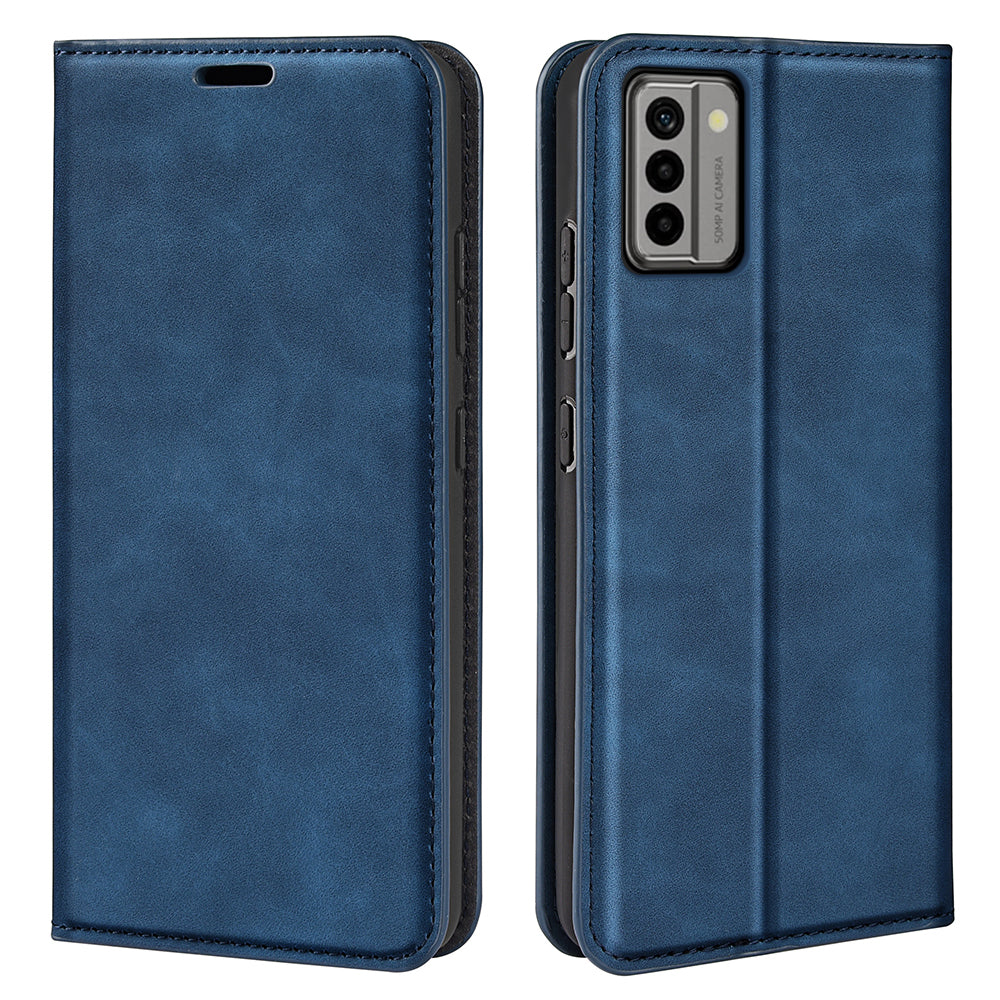 For Nokia G22 4G Magnetic Auto Closing Skin-touch Protective Shell Leather Stand Wallet Phone Case