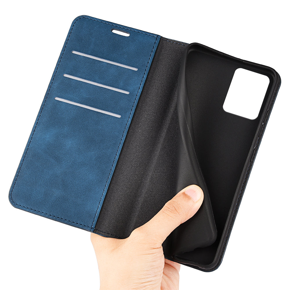 For Nokia G22 4G Magnetic Auto Closing Skin-touch Protective Shell Leather Stand Wallet Phone Case
