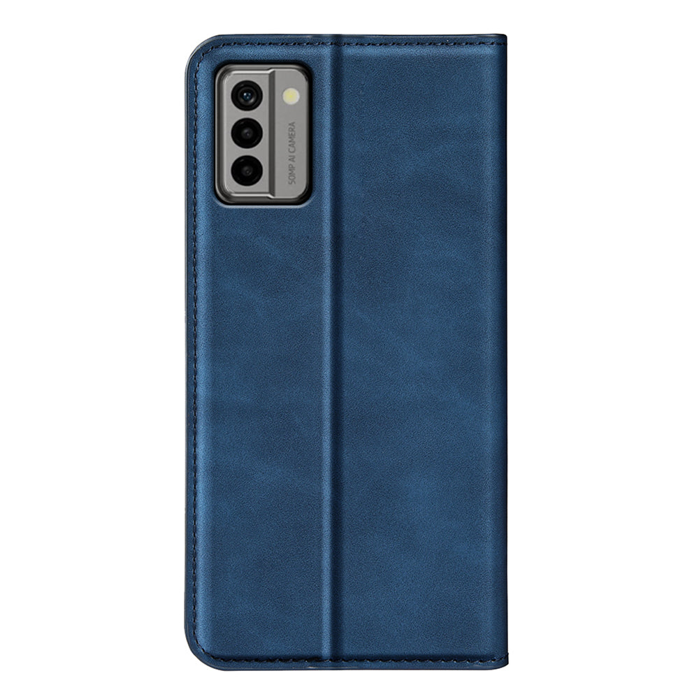 For Nokia G22 4G Magnetic Auto Closing Skin-touch Protective Shell Leather Stand Wallet Phone Case
