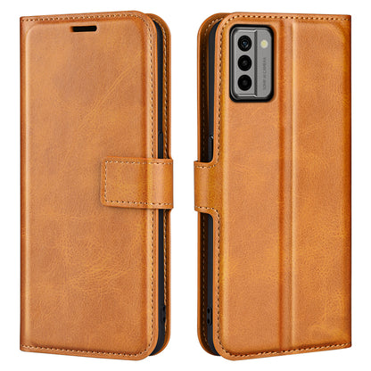 For Nokia G22 4G Leather Wallet Cell Phone Case Square Magnetic Clasp Calf Texture Stand Cover