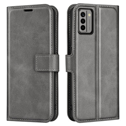 For Nokia G22 4G Leather Wallet Cell Phone Case Square Magnetic Clasp Calf Texture Stand Cover