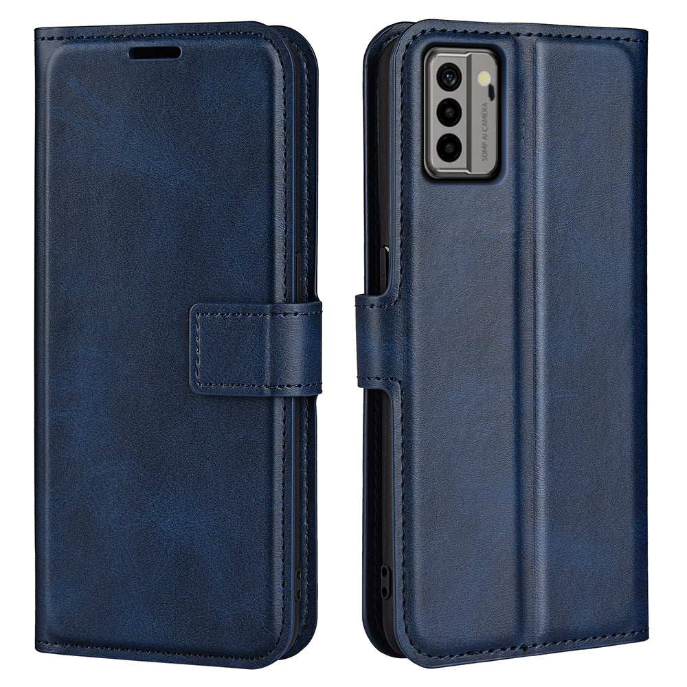 For Nokia G22 4G Leather Wallet Cell Phone Case Square Magnetic Clasp Calf Texture Stand Cover