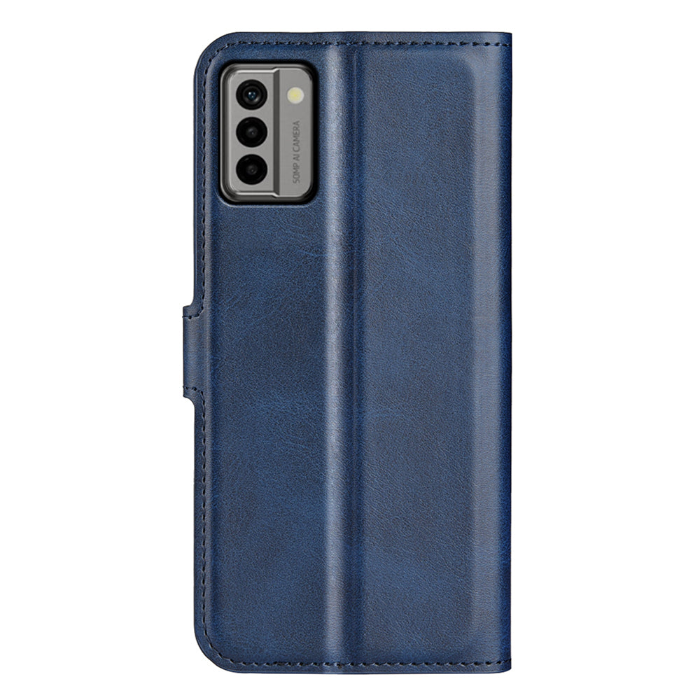 For Nokia G22 4G Leather Wallet Cell Phone Case Square Magnetic Clasp Calf Texture Stand Cover