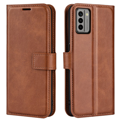 For Nokia G22 4G Leather Wallet Cell Phone Case Square Magnetic Clasp Calf Texture Stand Cover