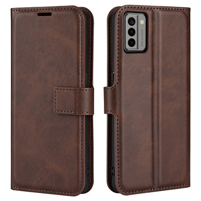 For Nokia G22 4G Leather Wallet Cell Phone Case Square Magnetic Clasp Calf Texture Stand Cover