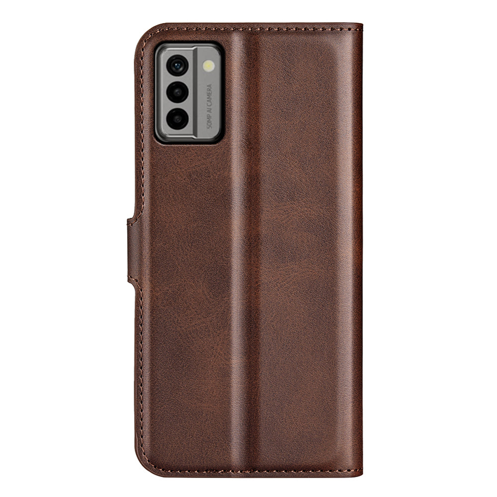 For Nokia G22 4G Leather Wallet Cell Phone Case Square Magnetic Clasp Calf Texture Stand Cover