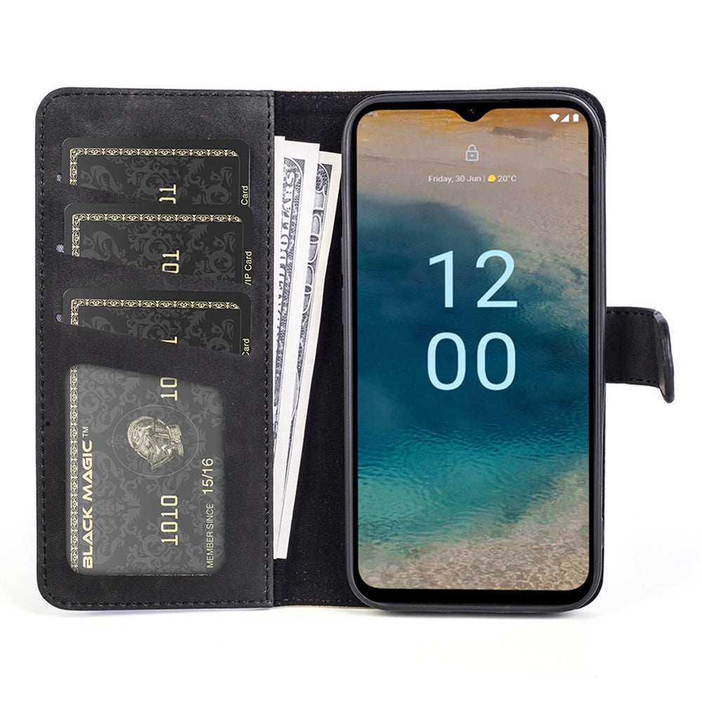 For Nokia G22 4G Leather Wallet Stand Case Dual Color Splicing Cell Phone Anti-drop Cover