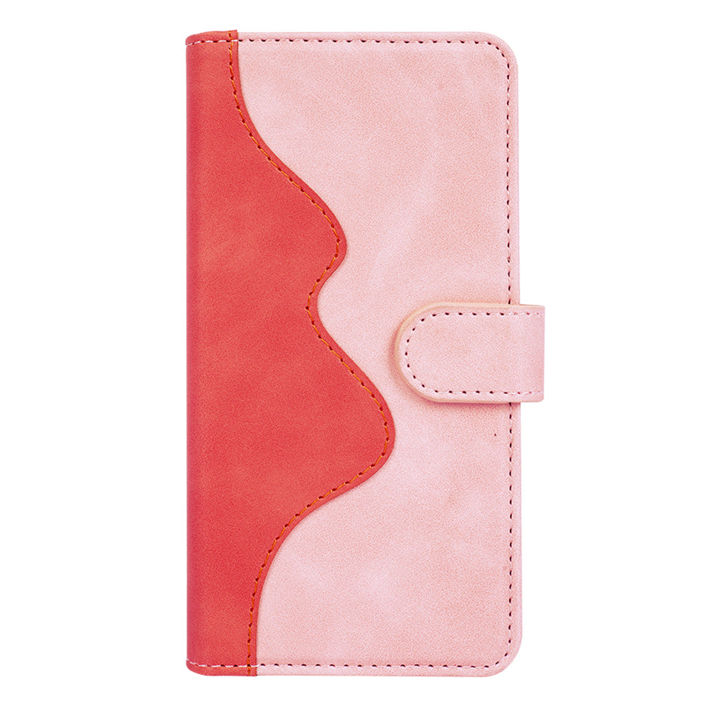For Nokia G22 4G Leather Wallet Stand Case Dual Color Splicing Cell Phone Anti-drop Cover